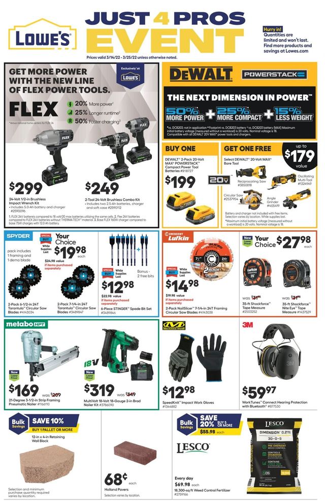 Lowe's Ad from 03/14/2022