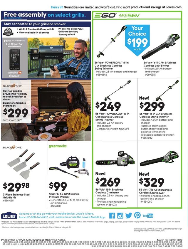 Lowe's Ad from 03/17/2022