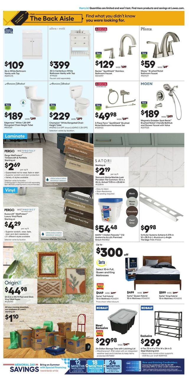Lowe's Ad from 05/26/2022