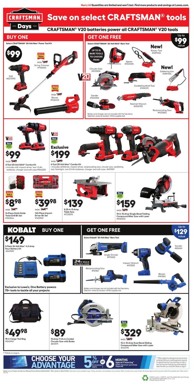 Lowe's Ad from 06/09/2022