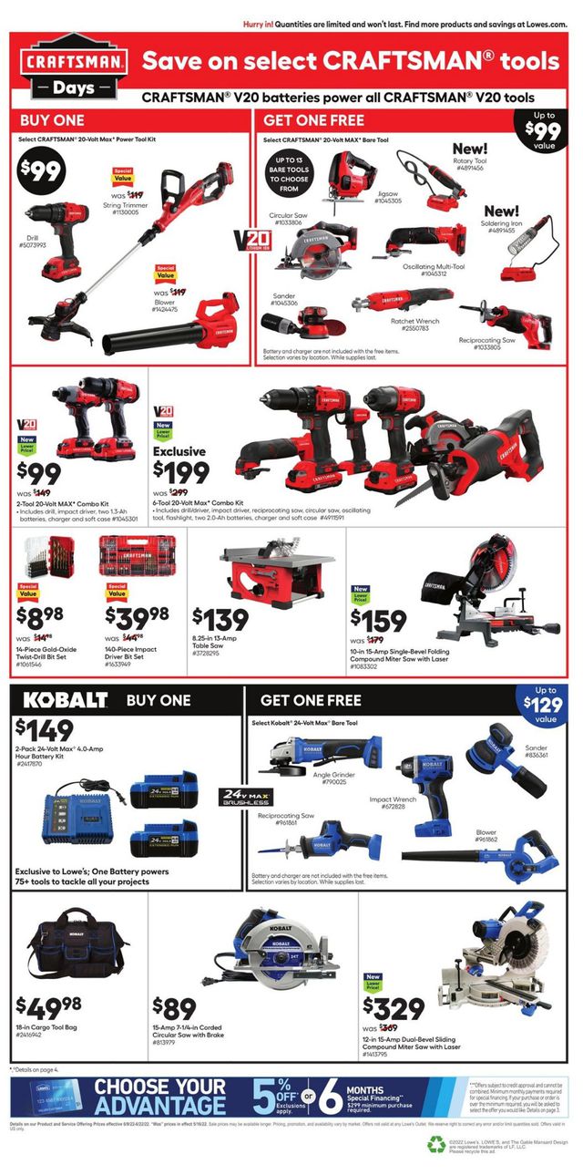 Lowe's Ad from 06/09/2022