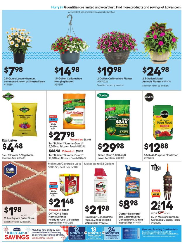 Lowe's Ad from 06/23/2022