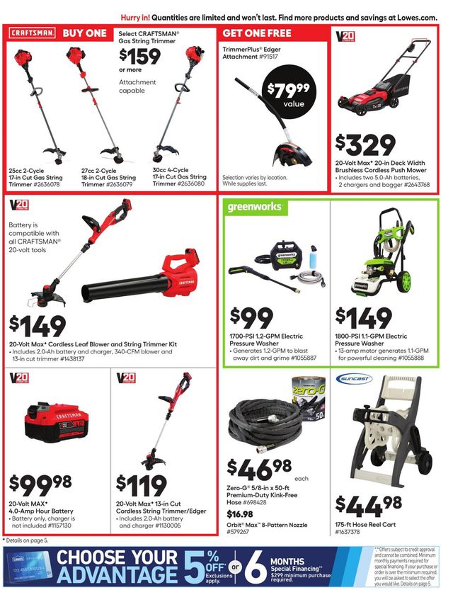 Lowe's Ad from 07/07/2022