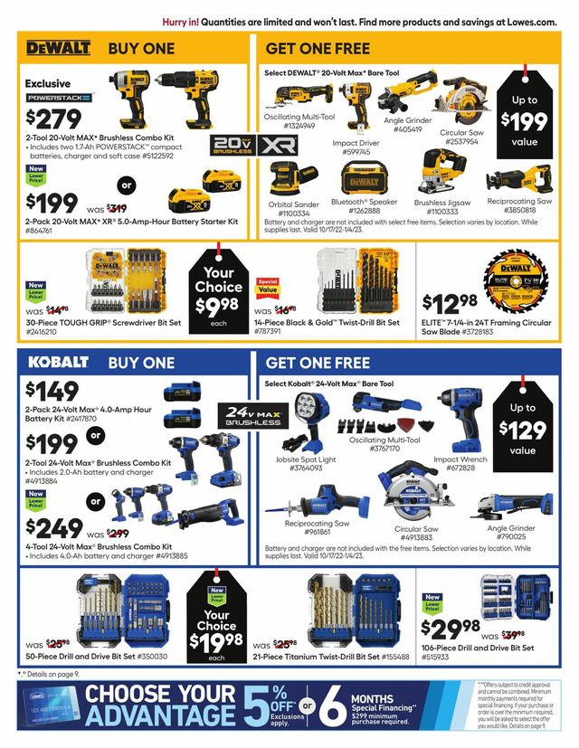 Lowe's Ad from 10/27/2022
