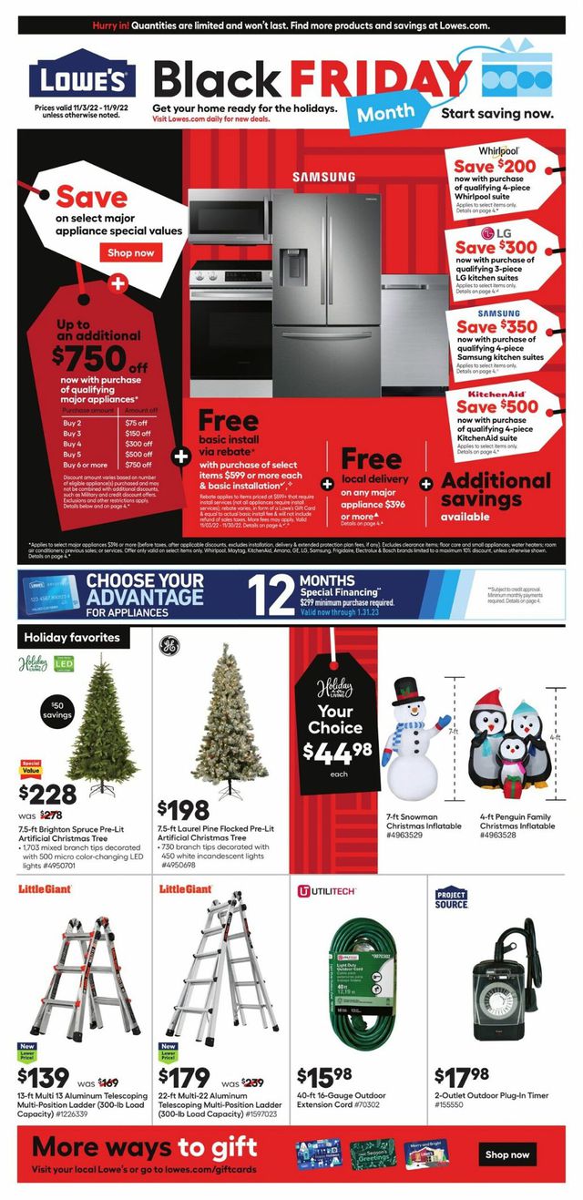 Lowe's Ad from 11/03/2022