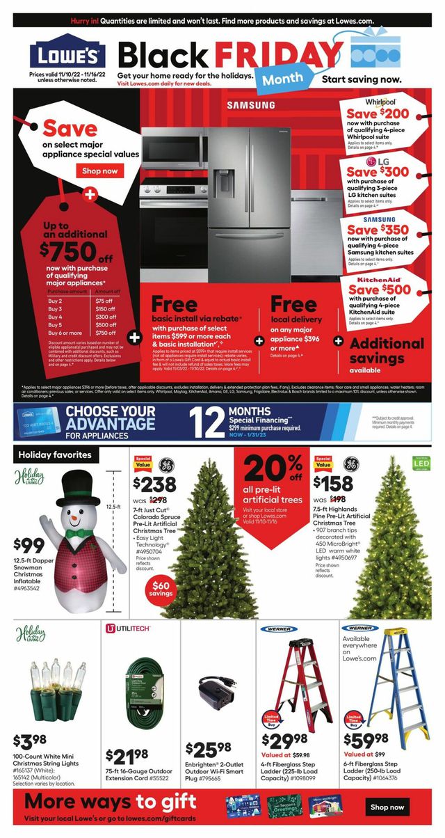 Lowe's Ad from 11/10/2022