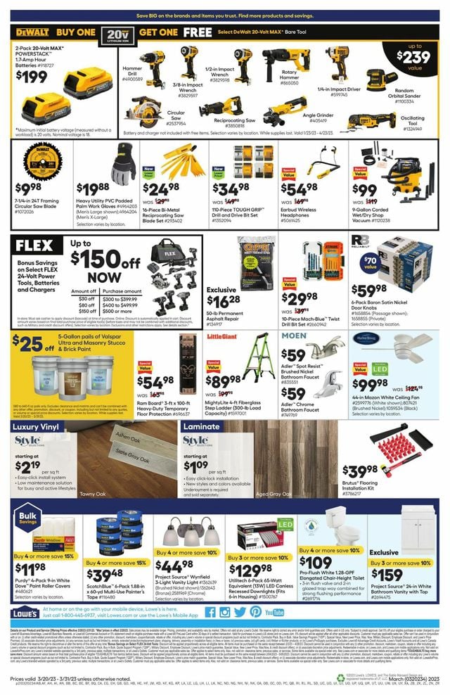 Lowe's Ad from 03/20/2023