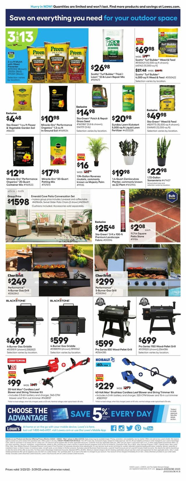 Lowe's Ad from 03/23/2023