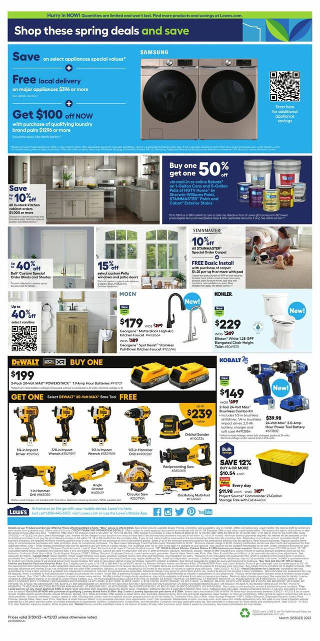 Lowe's Ad from 03/30/2023
