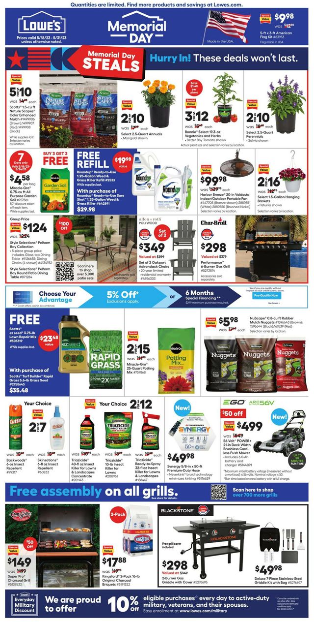 Lowe's Ad from 05/18/2023