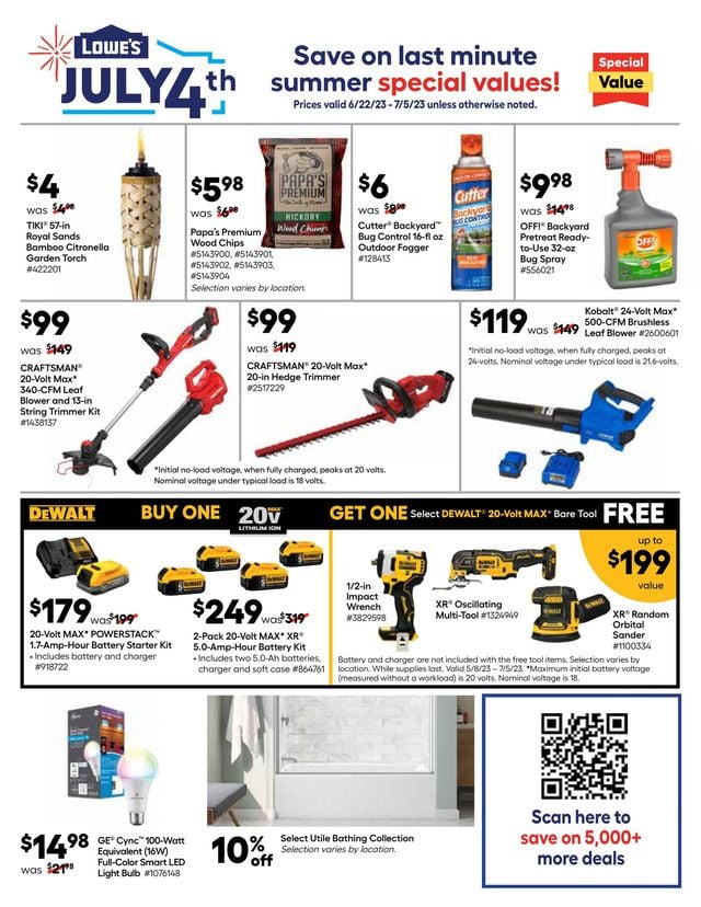 Lowe's Ad from 06/22/2023