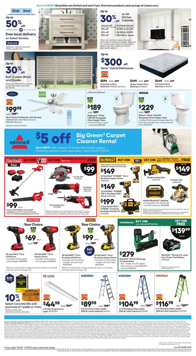 Lowe's Ad from 07/06/2023