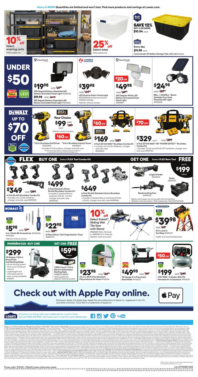 Lowe's Ad from 07/13/2023