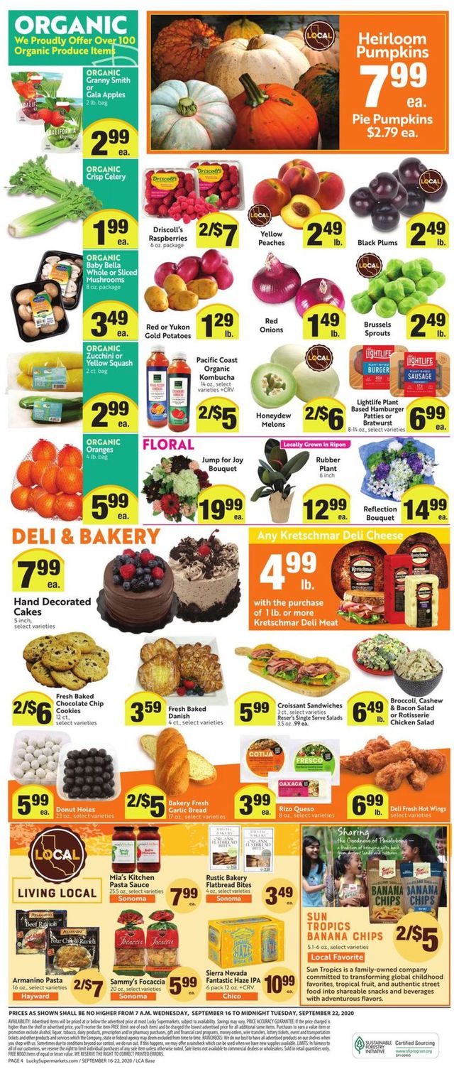 Lucky Supermarkets Ad from 09/16/2020