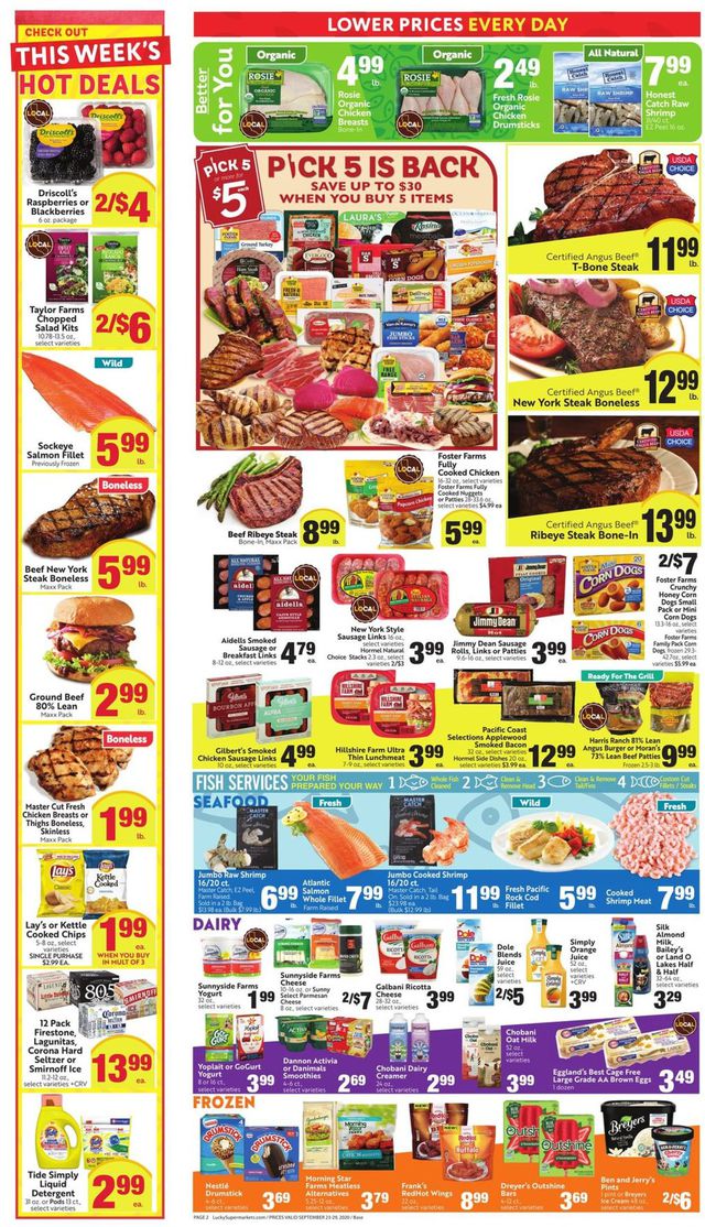 Lucky Supermarkets Ad from 09/23/2020