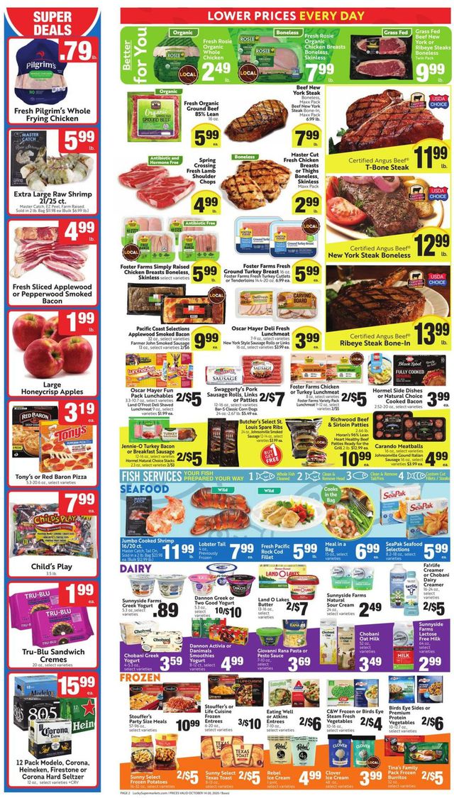 Lucky Supermarkets Ad from 10/14/2020
