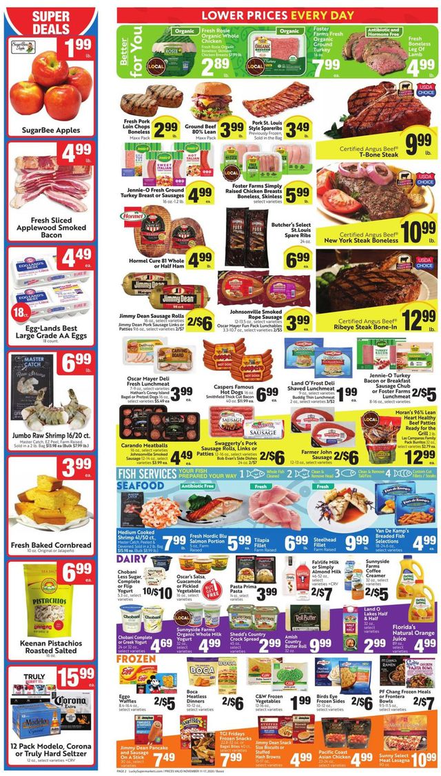 Lucky Supermarkets Ad from 11/11/2020