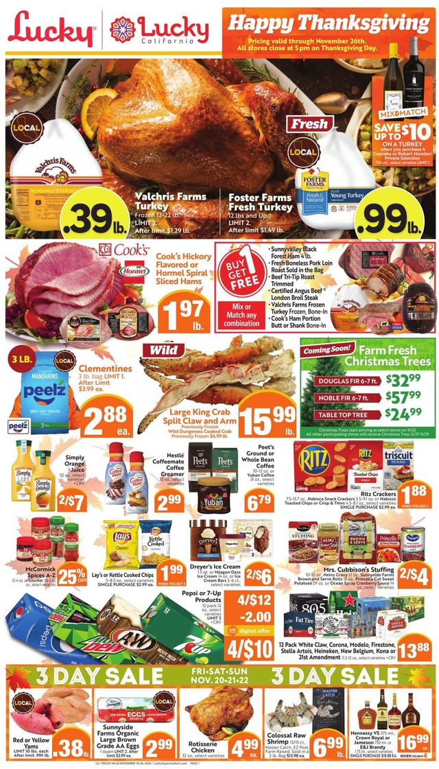 Lucky Supermarkets Ad from 11/18/2020