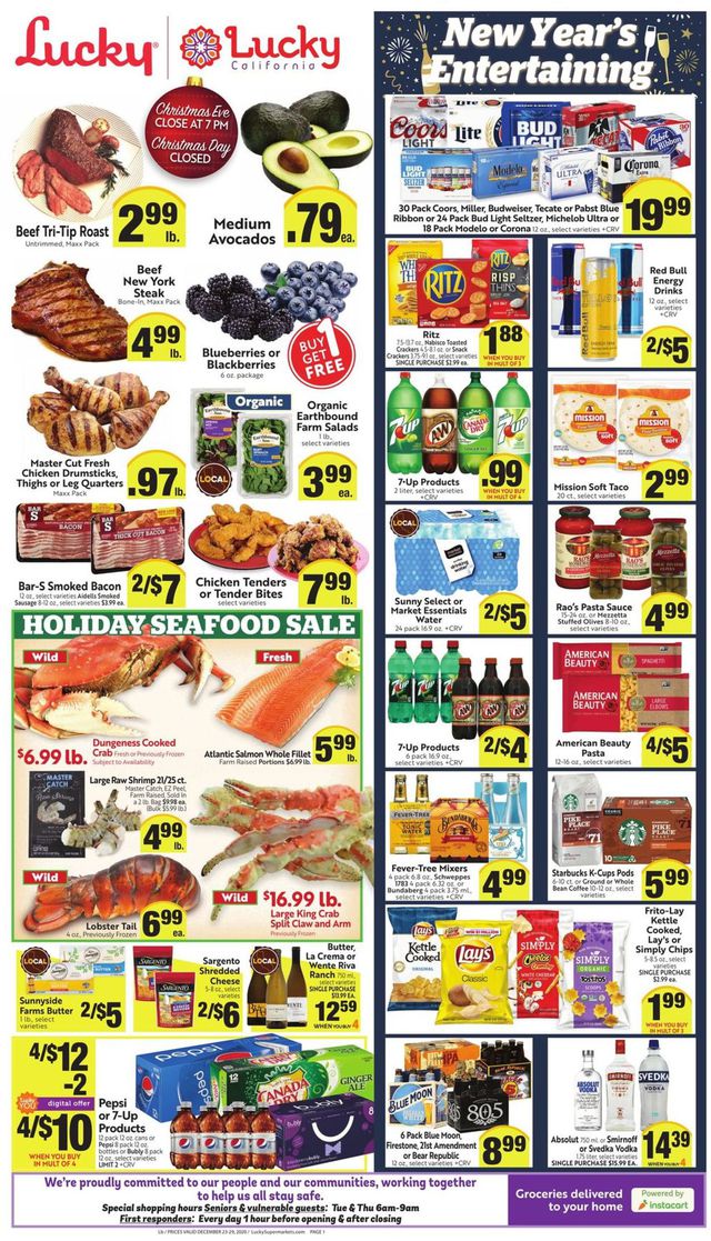 Lucky Supermarkets Ad from 12/23/2020
