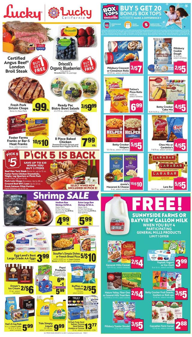 Lucky Supermarkets Ad from 01/06/2021