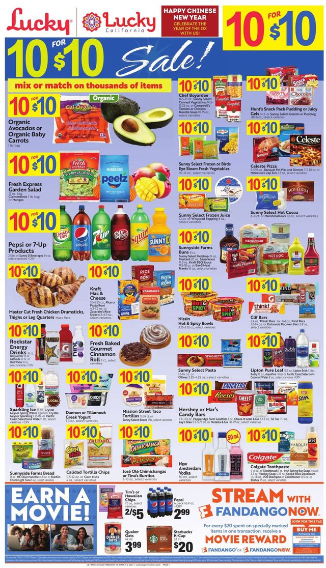 Lucky Supermarkets Ad from 02/24/2021