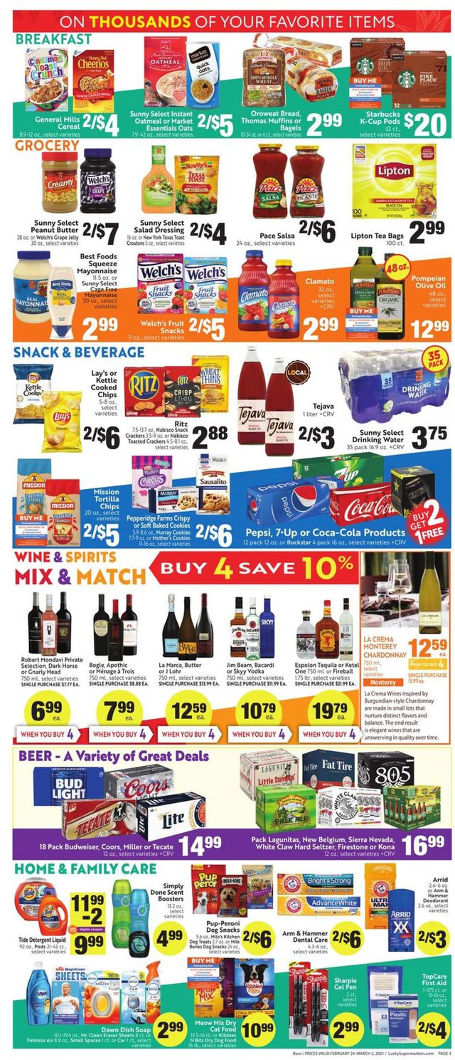 Lucky Supermarkets Ad from 02/24/2021