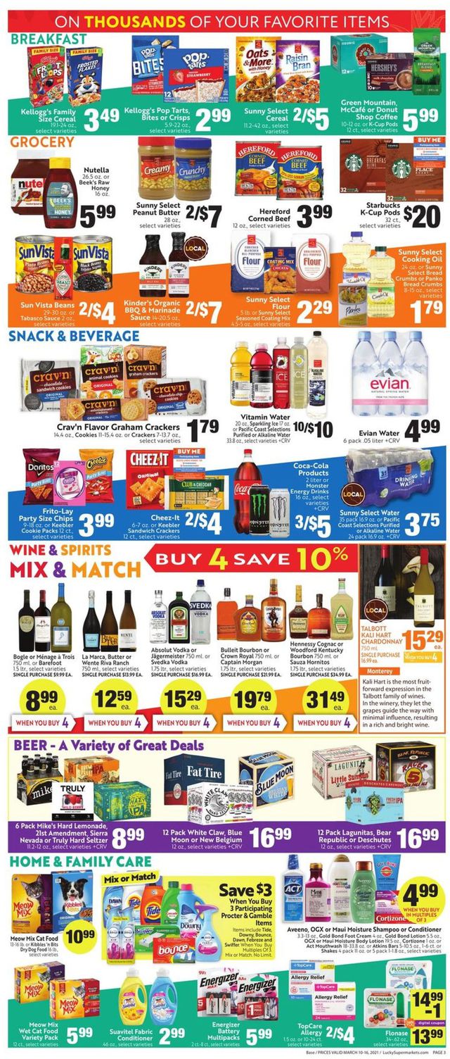 Lucky Supermarkets Ad from 03/10/2021