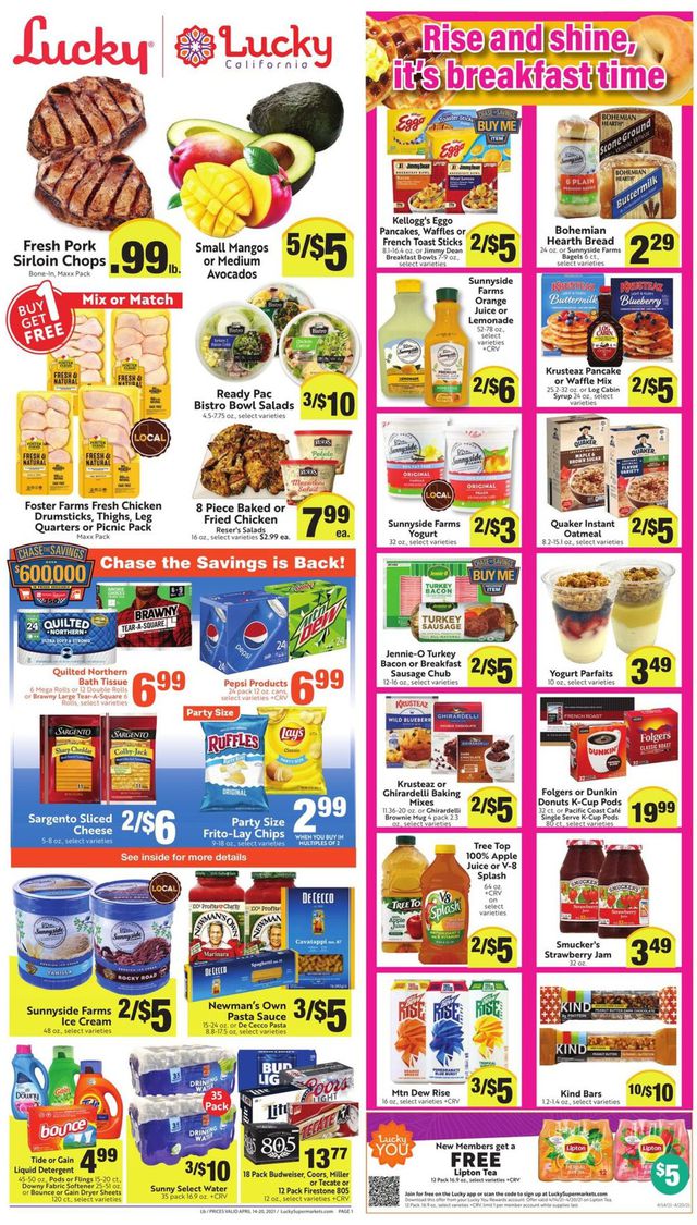 Lucky Supermarkets Ad from 04/14/2021