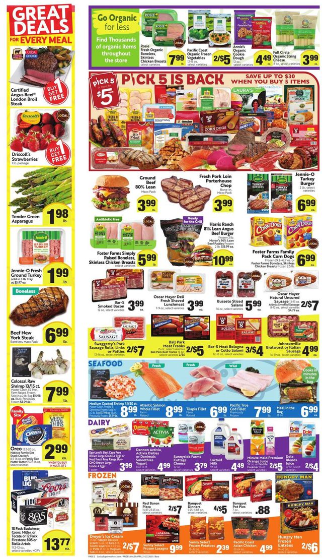 Lucky Supermarkets Ad from 04/21/2021