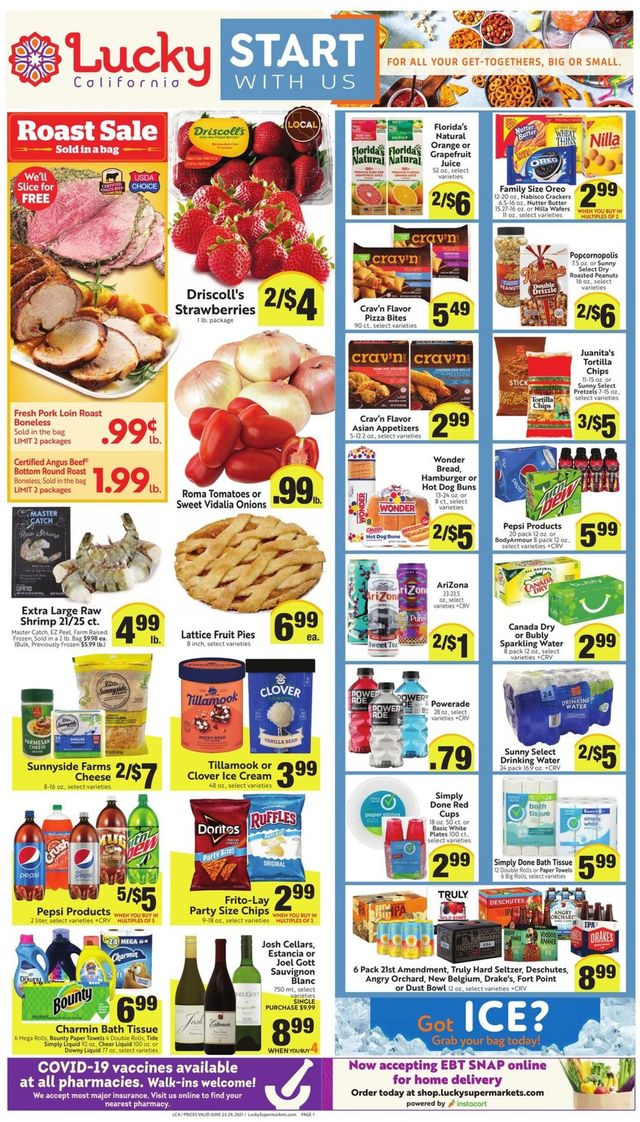 Lucky Supermarkets Ad from 06/23/2021