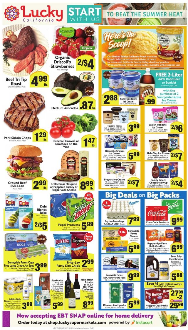 Lucky Supermarkets Ad from 07/07/2021
