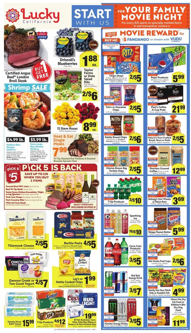 Lucky Supermarkets Ad from 07/14/2021