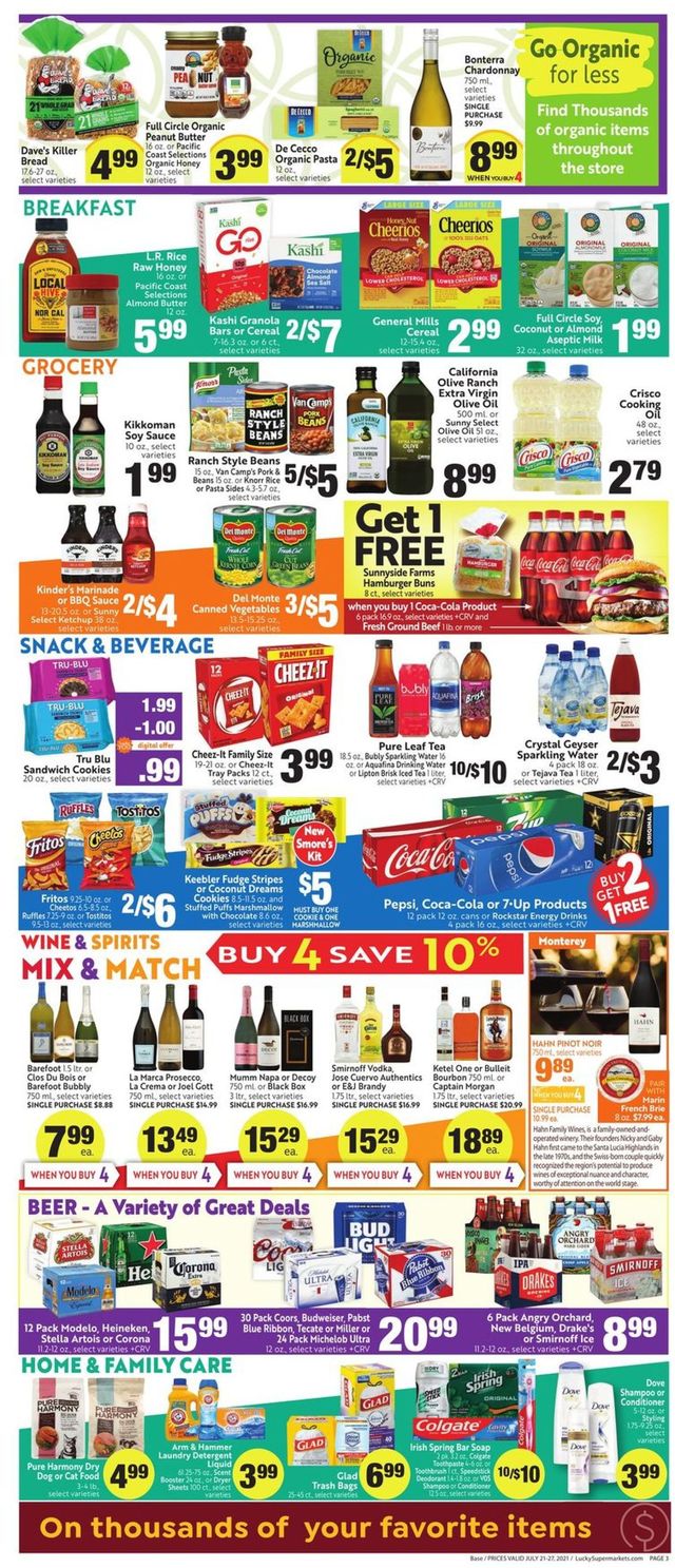 Lucky Supermarkets Ad from 07/21/2021