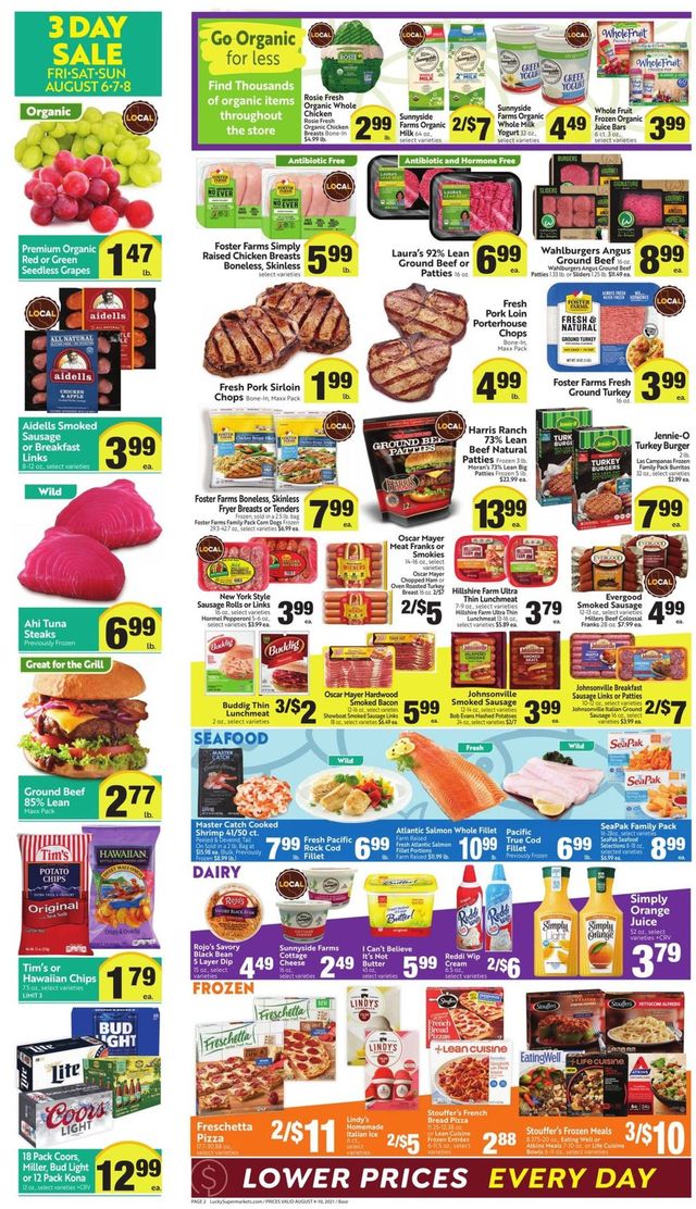 Lucky Supermarkets Ad from 08/04/2021