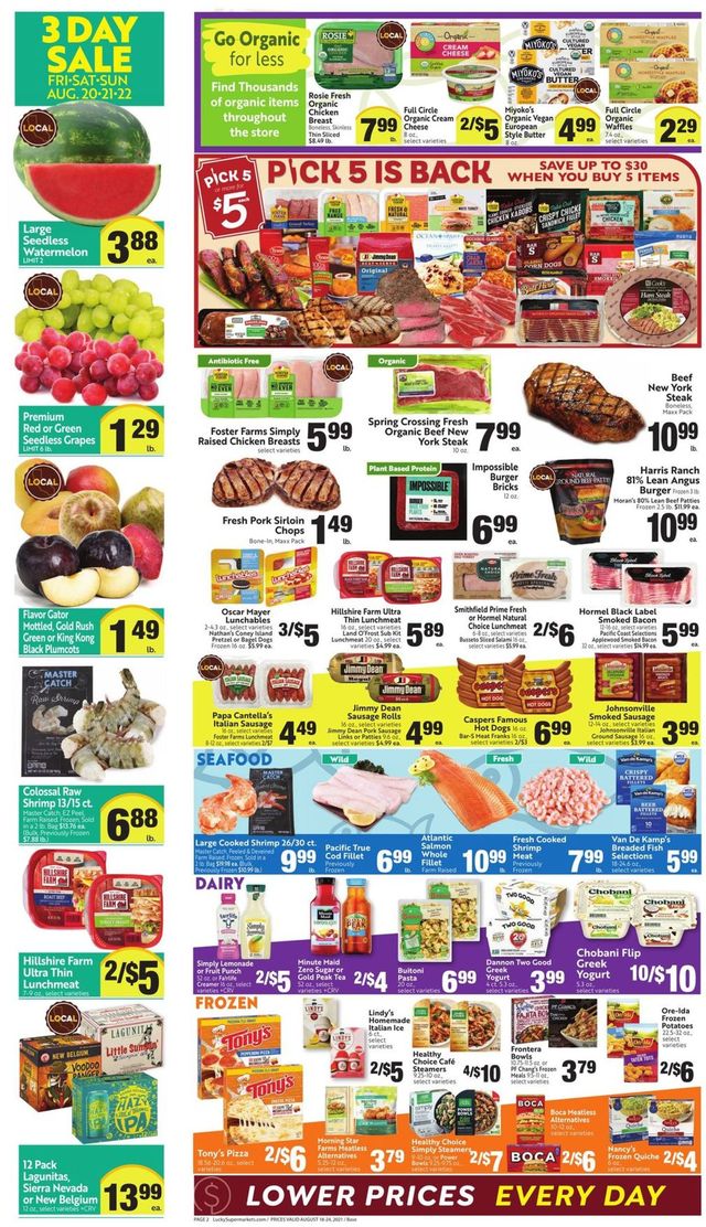 Lucky Supermarkets Ad from 08/18/2021