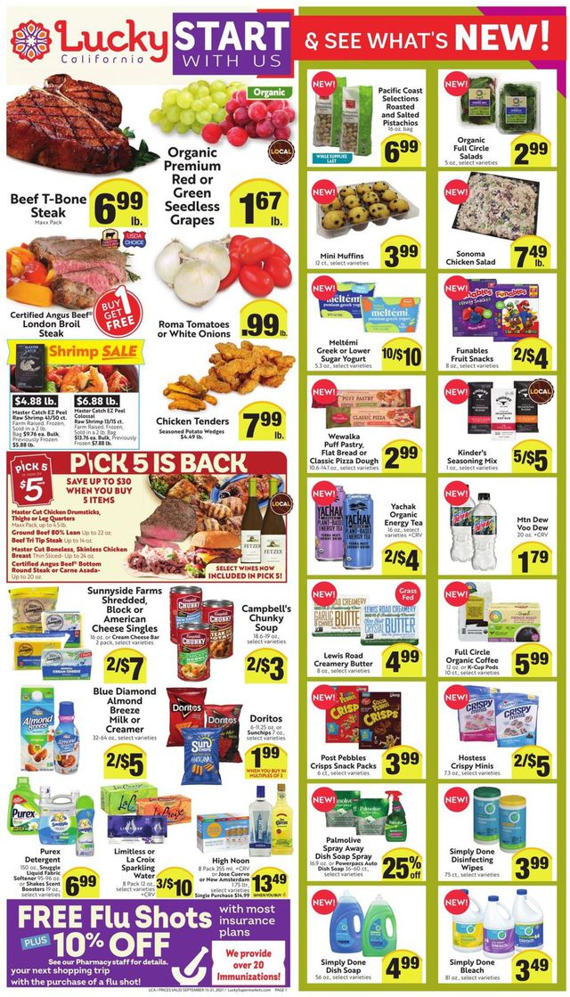 Lucky Supermarkets Ad from 09/15/2021