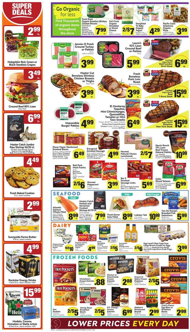 Lucky Supermarkets Ad from 10/06/2021