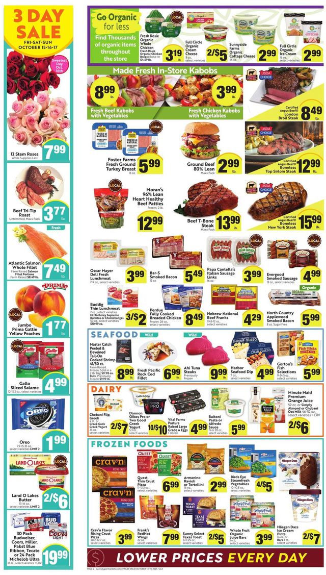 Lucky Supermarkets Ad from 10/13/2021