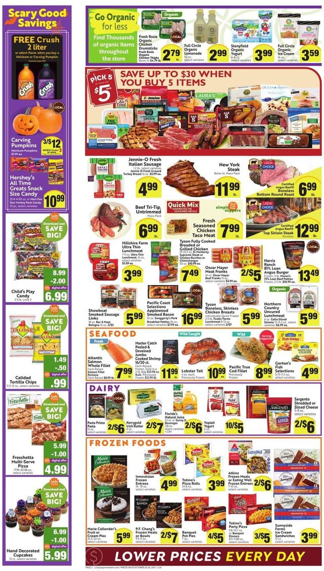 Lucky Supermarkets Ad from 10/20/2021
