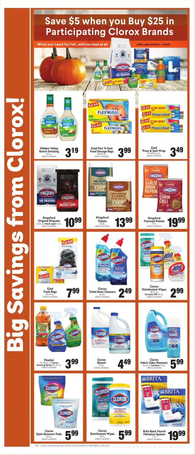 Lucky Supermarkets Ad from 10/27/2021