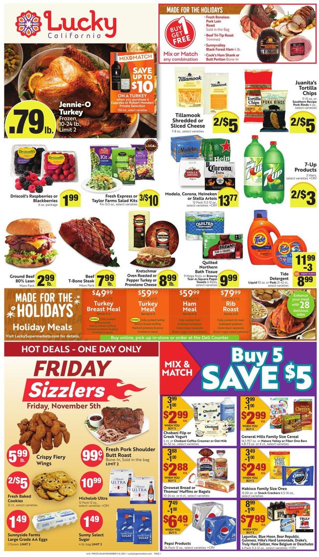 Lucky Supermarkets Ad from 11/03/2021