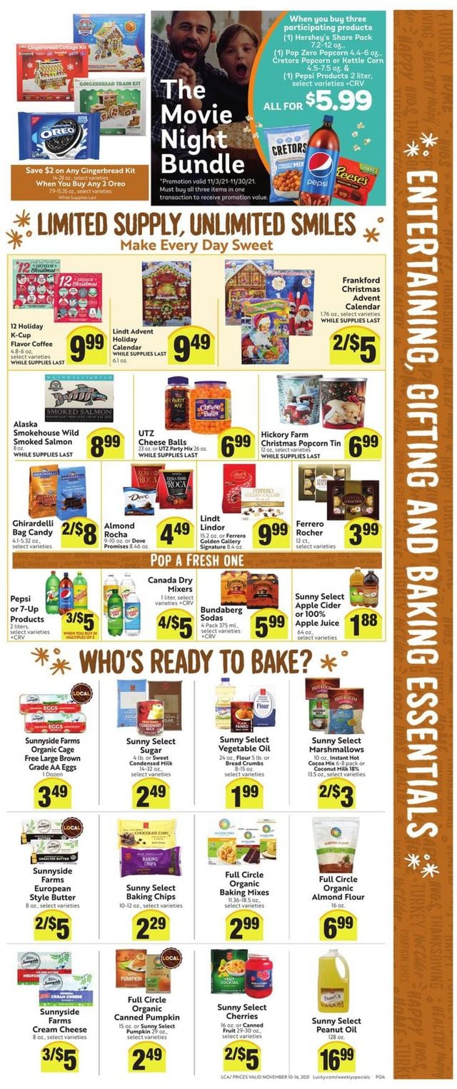 Lucky Supermarkets Ad from 11/10/2021