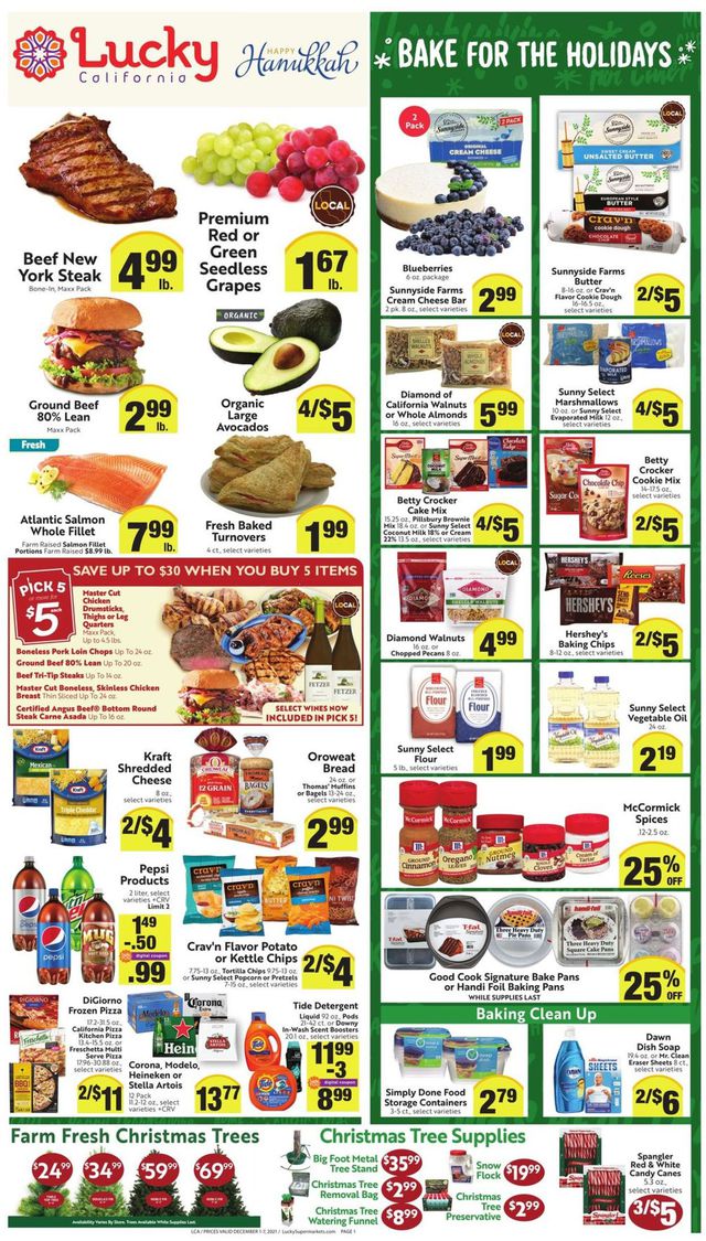Lucky Supermarkets Ad from 12/01/2021