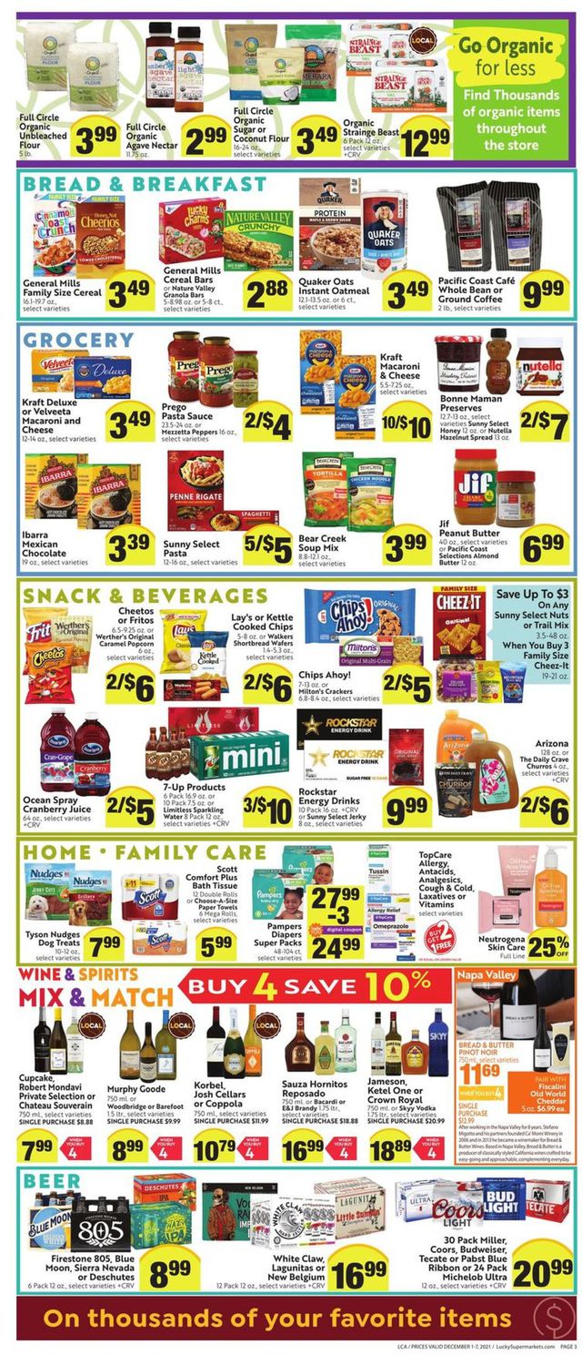 Lucky Supermarkets Ad from 12/01/2021