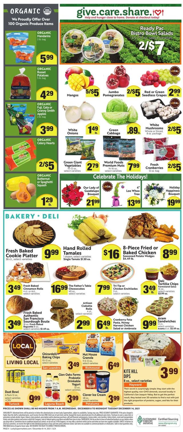 Lucky Supermarkets Ad from 12/08/2021