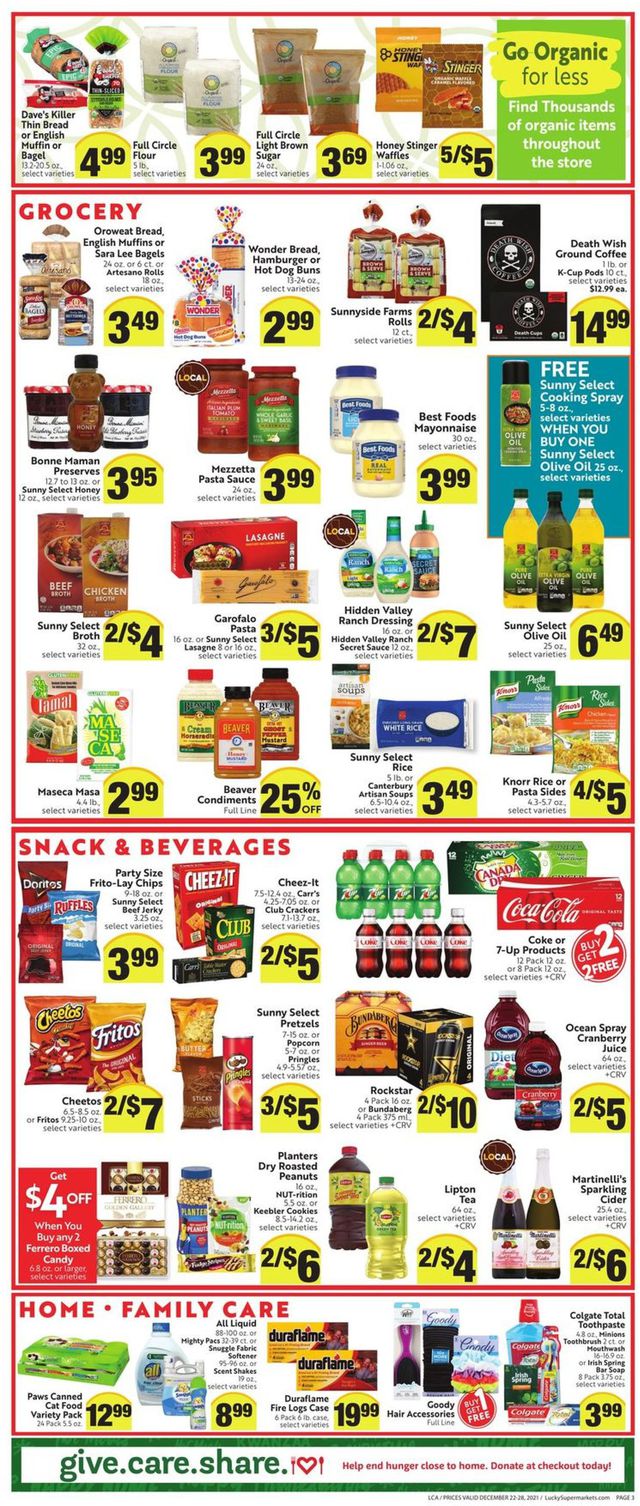Lucky Supermarkets Ad from 12/22/2021