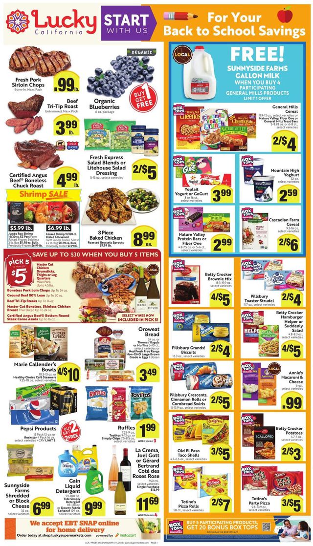 Lucky Supermarkets Ad from 01/05/2022