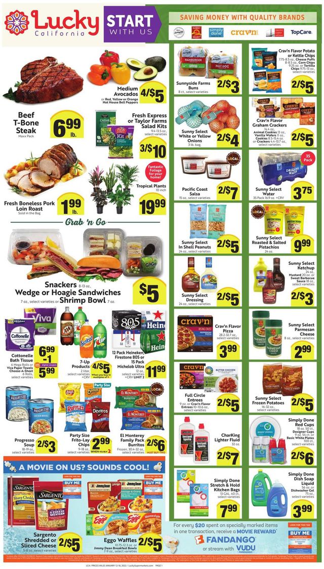 Lucky Supermarkets Ad from 01/12/2022