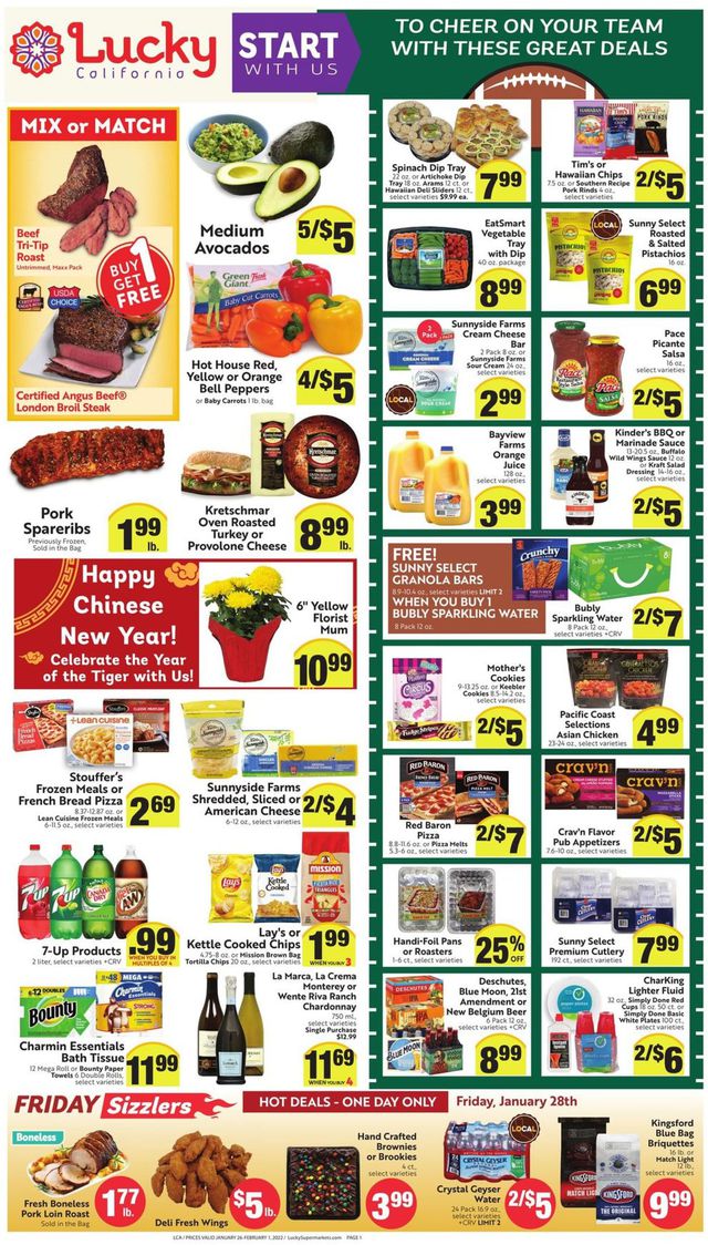 Lucky Supermarkets Ad from 01/26/2022