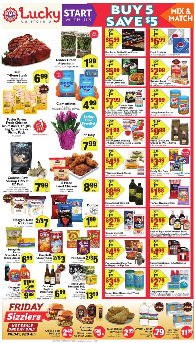Lucky Supermarkets Ad from 02/02/2022